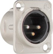 XLR Flanschstecker 3-Pol D- Einsätze 003700 