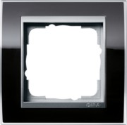 Abdeckrahmen 1fach klar schwarz 0211736 