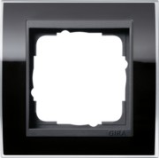 Abdeckrahmen 1fach klar schwarz 0211738 