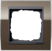 Abdeckrahmen 1fach klar braun 0211768 