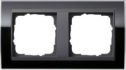 Abdeckrahmen 2fach klar schwarz 0212738 