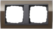Abdeckrahmen 2fach klar braun 0212768 