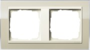 Abdeckrahmen 2fach klar sand 0212771 