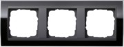 Abdeckrahmen 3fach klar schwarz 0213738 
