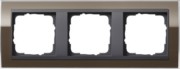 Abdeckrahmen 3fach klar braun 0213768 