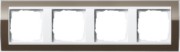 Abdeckrahmen 4fach klar braun 0214763 