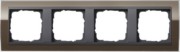 Abdeckrahmen 4fach klar braun 0214768 