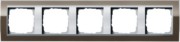 Abdeckrahmen 5fach klar braun 0215766 