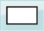 Abdeckrahmen 1 2fach Glas mint 100118 