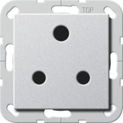 Steckdose Round Pin 15A abschaltbar alu 277426 