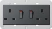 Doppelsteckdose 13A abschaltbar anth 278328 