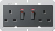 Doppelsteckdose 13A abschaltbar anth 278428 