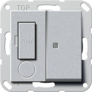 Fused outlet 13A Kontroll. abschaltbar alu 278726 