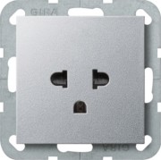 Steckdose EURO US System alu 284026 