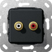 Cinch Audio Lötanschluss UP Tragring sw matt 563210 