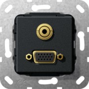 VGA Miniklinke sw matt Kabelpeitsche 565910 