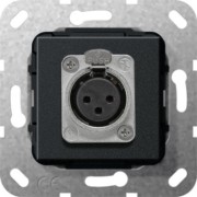 XLR Buchse D Serie Einsatzsw matt 566710 