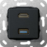 UP Tragring HDMI und USB A sw Kabelpeitsche 567910 