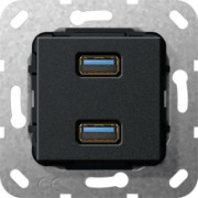 USB 3.0 A 2fach sw matt Kabelpeitsche 568510 