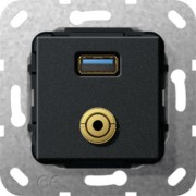 UP Tragring USB A Klinke sw matt 568610 