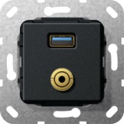 UP Tragring USB A Klinke sw matt 568710 