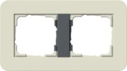 Abdeckrahmen 2fach Sand/Anthrazit 0212427 