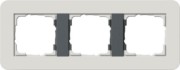 Abdeckrahmen 3fach Hellgrau/Anthrazit 0213421 