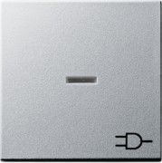 Wippe Kontrollf. alu +Symbol Steckdose 020926 