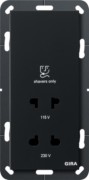 Rasiersteckdose 115-230V schwarz 2820005 