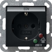 Schuko-Steckdose sw Übersp.-Schutz+BSF 0451005 