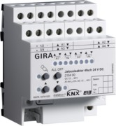 Jalousieaktor 4fach 24VDC KNX/EIB REG 215400 