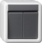 KNX Taster BA 2fach grau AP 1Punkt 516130 