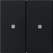 KNX RF Bedienaufsatz 2-f. Schwarz 5107005 