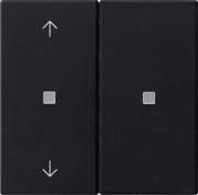 KNX RF Bedienaufsatz 2-f. Schwarz 5108005 