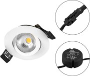 LED-Einbauleuchte 230V 830, dim., ws S060102 