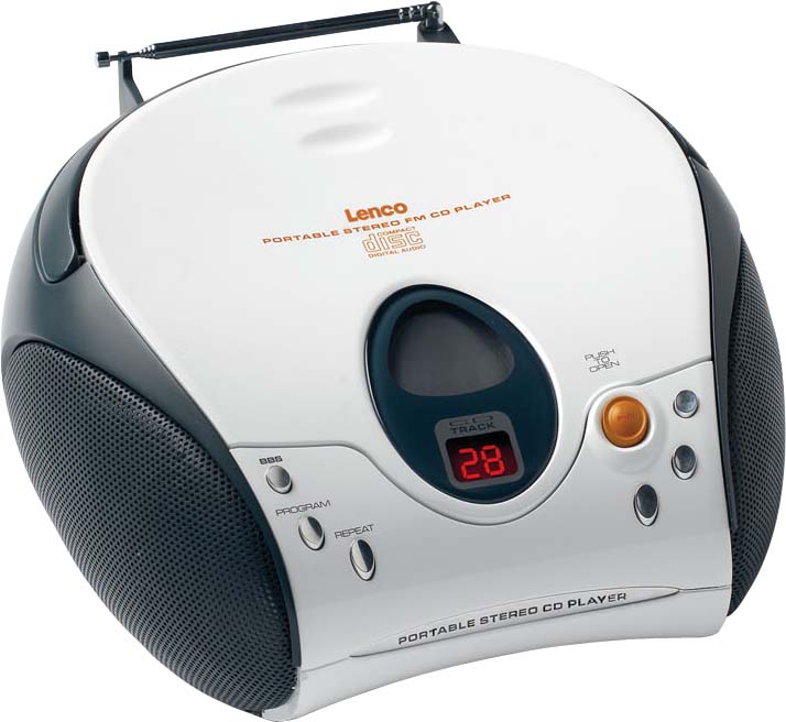 LENCO UKW-Radio m.CD stereo,weiß SCD-24 white 