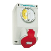 Wandsteckdose 32A 5P 400V 6h IP44 AT130 