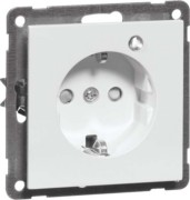 SCHUKO-Steckdose alu 16A 250V 2-pol.Licht D 20.6611.702 GLK 