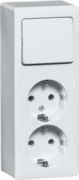 Kombination ws Schalter/Steckdose H 6696/2 