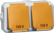 US NEMA-Steckdose 2fach,15A 125V, grau D 6682/15 WAB 