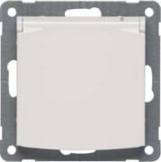 Steckdose SCHUKO, reinweiß Klappdeckel D 11.6611.02 K 
