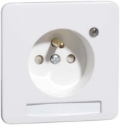 Steckdose Erdungsstift weiß Beschriftungsf. B 80.6671 SI NA GLKW 