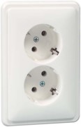 Steckdose SCHUKO 2fach weiß 45 Grad H 80.6512 WI W 