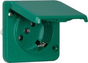 SCHUKO-Steckdose gn 16A 250V 2-pol.45G D 6711.42 WI WE S 