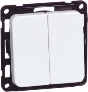 Serienschalter alu 10A 250V mit Wippe D 715.70 