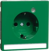 Steckdose SCHUKO grün Beschriftungsf. LED H 95.6511.42 LED/4NA 