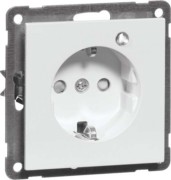 SCHUKO-Steckdose sw 16A 250V 2-pol.Licht D 20.6611.192 GLK 