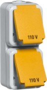 US NEMA-Steckdose 2fach,20A 125V, grau D 6672/20 WAB 