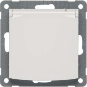 Steckdose SCHUKO, reinweiß Klappdeckel D 11.6511.02 K 