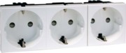 SCHUKO-Steckdose 3-fach ws 16A 250V 2-pol. D 6213.02 EMS SI 
